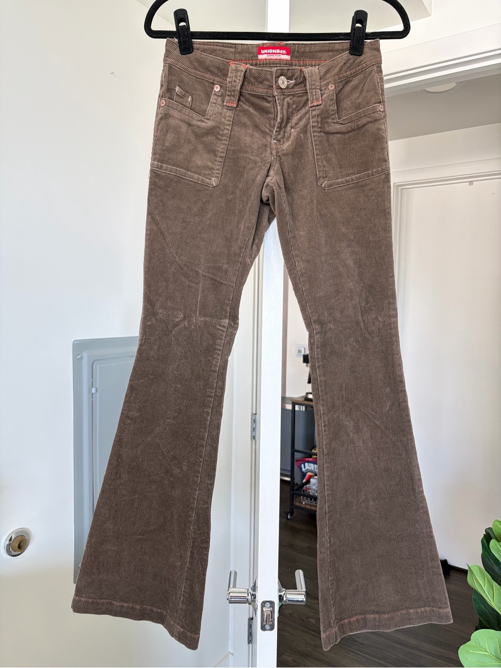 Vintage Y2K Bongo Corduroy Flare Pants Brown Size Juniors 5 Tall Girl Friendly